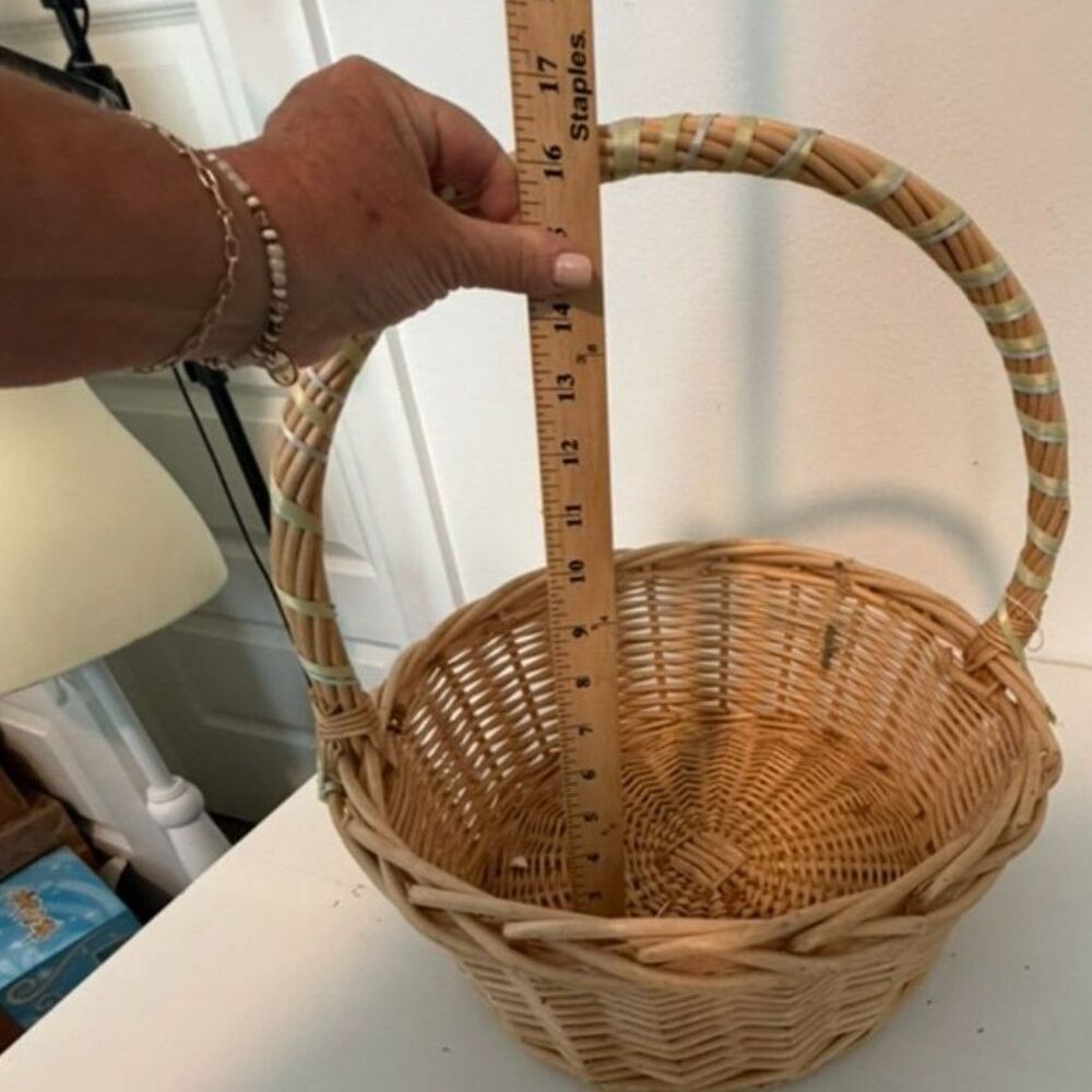 15" round handled basket 17" tall